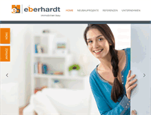 Tablet Screenshot of eberhardt-immobilienbau.de